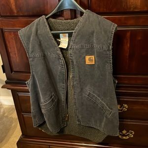 Men’s  Carhartt Large  denim vest good condition